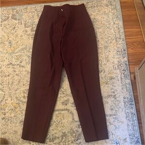 Zara Burgundy high waisted trousers